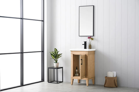 Avery 20" Single Bathroom Vanity Set - Teak White