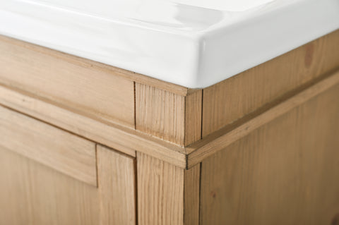 Avery 20" Single Bathroom Vanity Set - Teak White