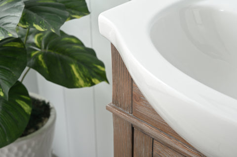 Ivy 24" Single Bathroom Vanity Set - Brown Spruce (SOLD OUT)