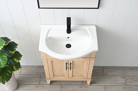 Ivy 24" Single Bathroom Vanity Set - Teak White