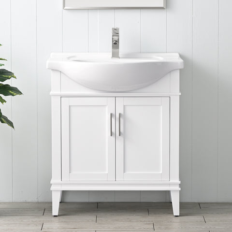 Ivy 30" Single Bathroom Vanity Set - White(SOLD OUT)