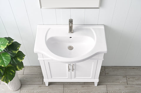 Ivy 30" Single Bathroom Vanity Set - White(SOLD OUT)