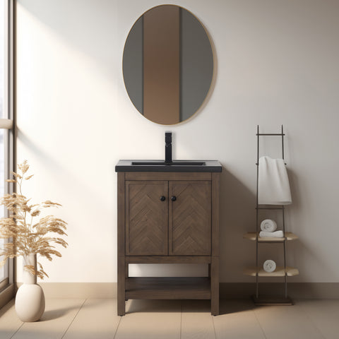 Landon 24" Single Bathroom Vanity Set - Black Top (SOLD OUT)