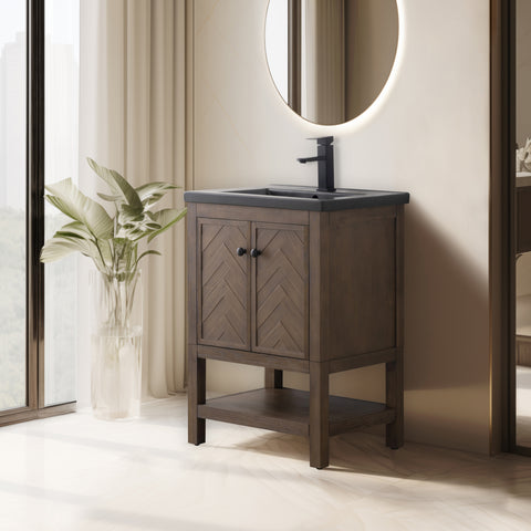 Landon 24" Single Bathroom Vanity Set - Black Top (SOLD OUT)