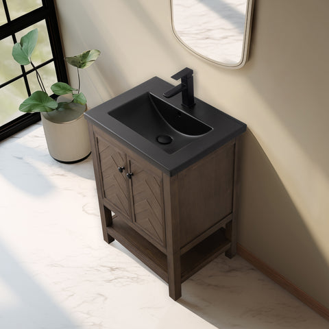 Landon 24" Single Bathroom Vanity Set - Black Top (SOLD OUT)
