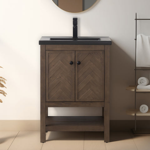 Landon 24" Single Bathroom Vanity Set - Black Top (SOLD OUT)