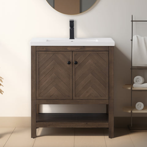 Landon 30" Single Bathroom Vanity Set - White Top (SOLD OUT)