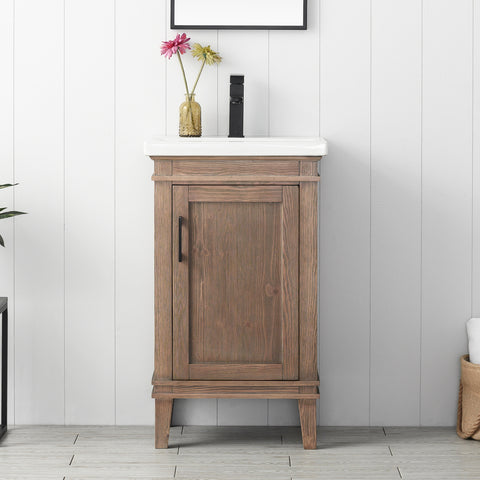 Avery 20" Single Bathroom Vanity Set - Brown Spruce(SOLD OUT)