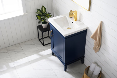 Avery 24" Single Bathroom Vanity Set - Navy Blue