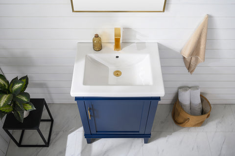 Avery 24" Single Bathroom Vanity Set - Navy Blue