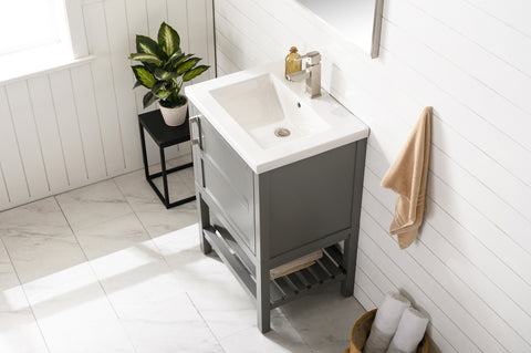Bailey 24" Single Bathroom Vanity Set - Gray