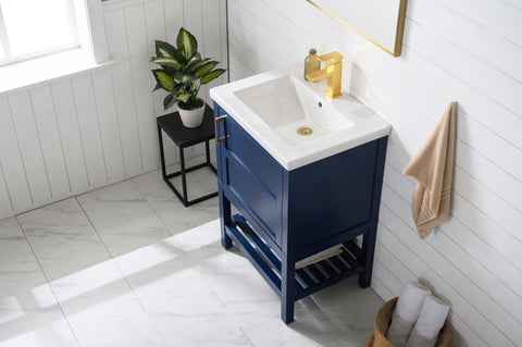 Bailey 24" Single Bathroom Vanity Set - Navy Blue