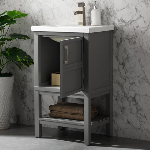 Bailey 20" Single Bathroom Vanity Set - Gray