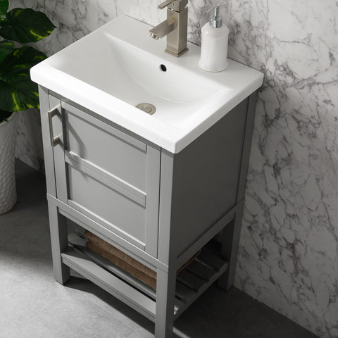 Bailey 20" Single Bathroom Vanity Set - Gray