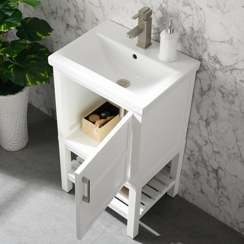 Bailey 20" Single Bathroom Vanity Set - White