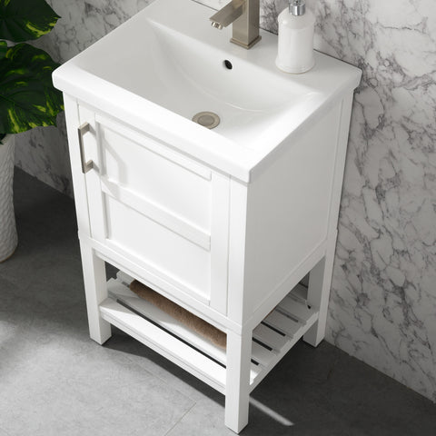 Bailey 20" Single Bathroom Vanity Set - White
