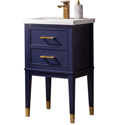 Clara 20" Single Bathroom Vanity Set - Navy Blue-FLASH SALE