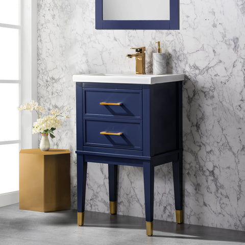 Clara 20" Single Bathroom Vanity Set - Navy Blue-FLASH SALE