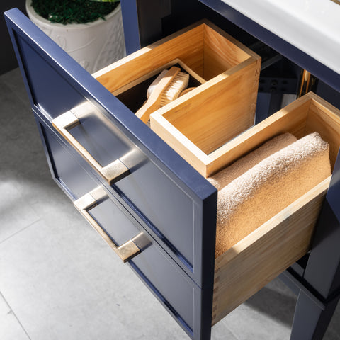 Clara 20" Single Bathroom Vanity Set - Navy Blue-FLASH SALE