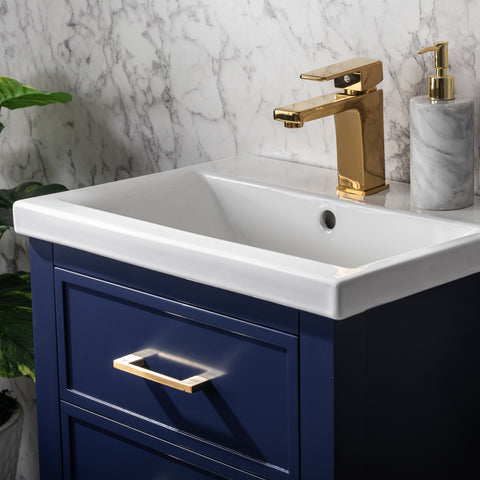 Clara 20" Single Bathroom Vanity Set - Navy Blue-FLASH SALE