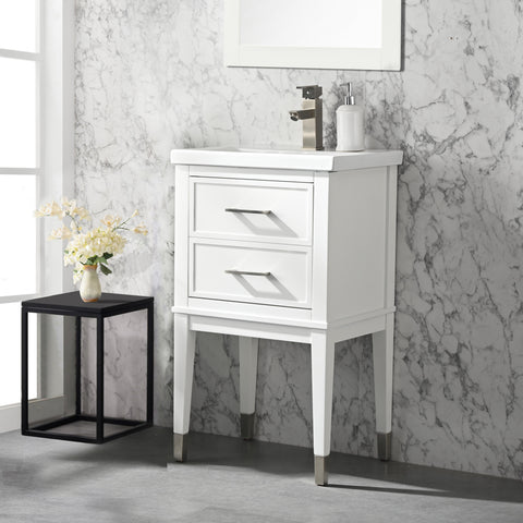 Clara 20" Single Bathroom Vanity Set - White