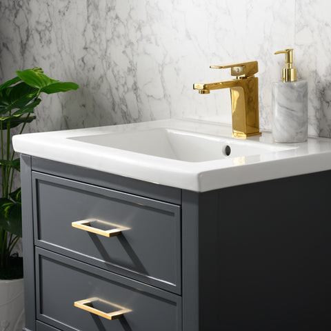 Clara 24" Single Bathroom Vanity Set - Dark Gray