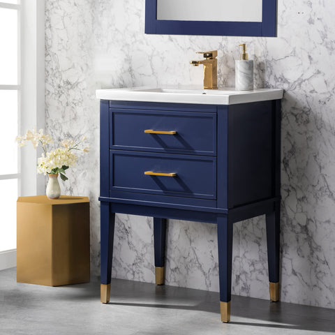 Clara 24" Single Bathroom Vanity Set - Navy Blue -FLASH SALE