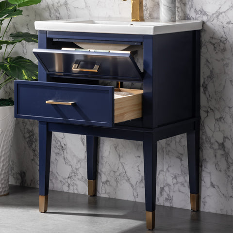 Clara 24" Single Bathroom Vanity Set - Navy Blue -FLASH SALE