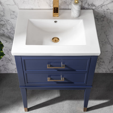 Clara 24" Single Bathroom Vanity Set - Navy Blue -FLASH SALE