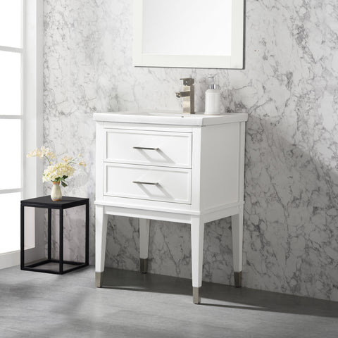 Clara 24" Single Bathroom Vanity Set - White (SOLD OUT)