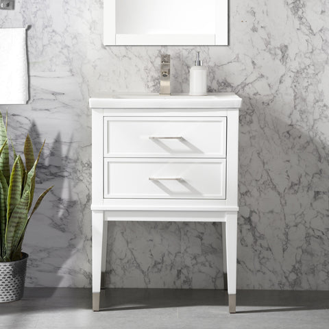 Clara 24" Single Bathroom Vanity Set - White (SOLD OUT)