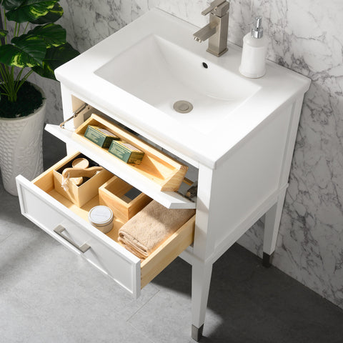 Clara 24" Single Bathroom Vanity Set - White (SOLD OUT)