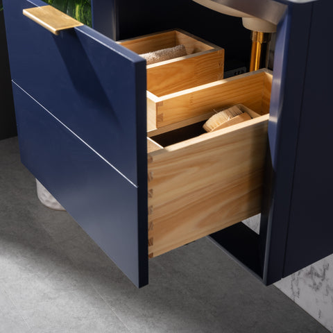 Danbury 20" Single Bathroom Vanity Set - Navy Blue