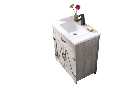 Ethan 30" Modern Farmhouse Bathroom Vanity Set - Gray Wash