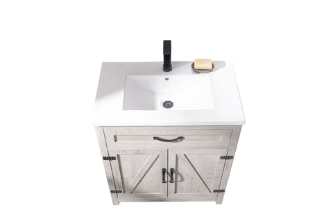 Ethan 30" Modern Farmhouse Bathroom Vanity Set - Gray Wash