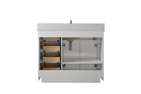Grace 42" Vanity Set with Carrara White Top - White