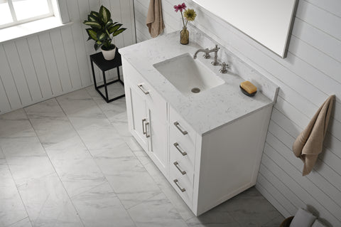 Grace 42" Vanity Set with Carrara White Top - White