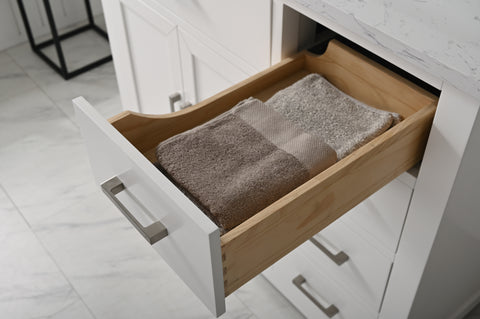 Grace 42" Vanity Set with Carrara White Top - White
