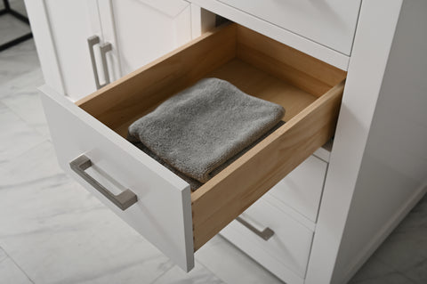 Grace 42" Vanity Set with Carrara White Top - White