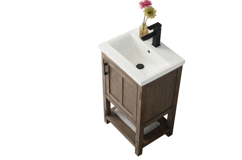 Harvey 20" Single Bathroom Vanity Set - Brown Spruce