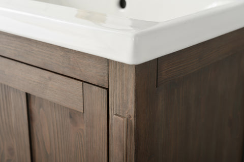 Harvey 20" Single Bathroom Vanity Set - Brown Spruce