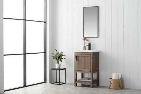 Harvey 20" Single Bathroom Vanity Set - Brown Spruce