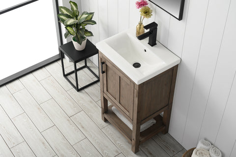 Harvey 20" Single Bathroom Vanity Set - Brown Spruce