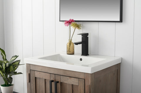 Harvey 24" Single Bathroom Vanity Set - Brown Spruce
