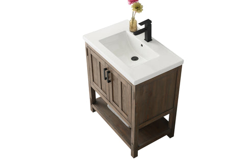 Harvey 30" Single Bathroom Vanity Set - Brown Spruce (SOLD OUT)