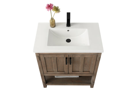 Harvey 30" Single Bathroom Vanity Set - Brown Spruce (SOLD OUT)