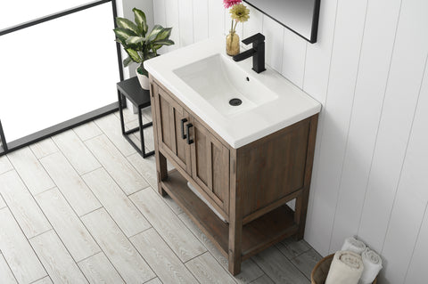 Harvey 30" Single Bathroom Vanity Set - Brown Spruce (SOLD OUT)