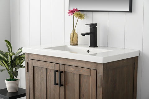 Harvey 30" Single Bathroom Vanity Set - Brown Spruce (SOLD OUT)