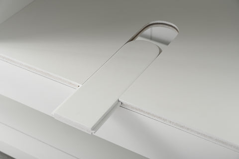 Henry 48" Modern Style Vanity with Carrara White Top - White