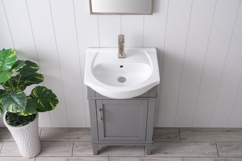 Ivy 20" Single Bathroom Vanity Set - Gray